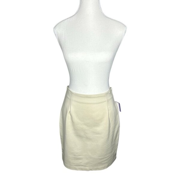 Vivienne Tam Women's NWT Butterfly Beige Minimalist Pencil Skirt 6P/W28 - Picture 1 of 13
